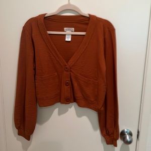 LSpace cropped balloon sleeve cardigan